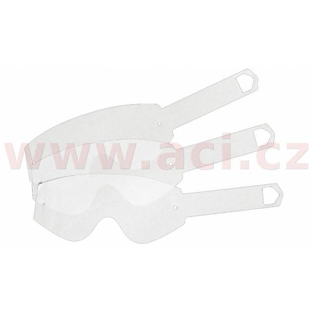 strhávací slídy plexi pro brýle N3, NOX - Francie (10ks, čiré) M152-23 NOX