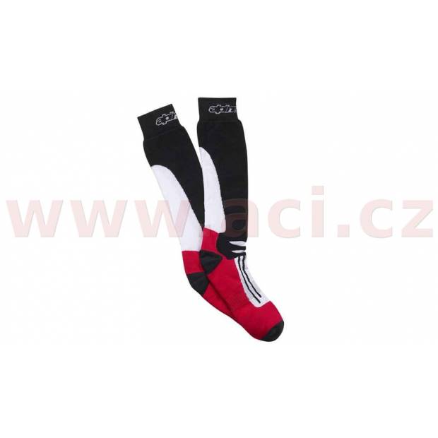ponožky RACING ROAD COOLMAX®, ALPINESTARS - Itálie (černá/bílá/červená) M168-13 ALPINESTARS