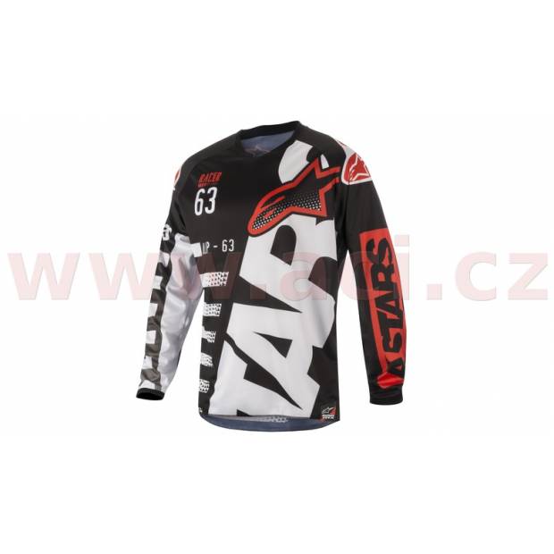 dres Racer Braap 2018, ALPINESTARS - Itálie (černý/bílý/červený) M170-181 ALPINESTARS