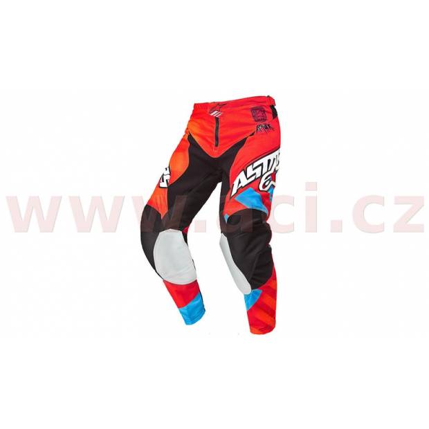 kalhoty Racer Braap, ALPINESTARS - Itálie, dětské (oranžová/červená/modrá) M174-09 ALPINESTARS