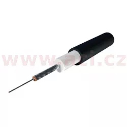 zapalovací kabel 7 mm silikonový s měděným drátem, TESLA (černý) - UVEDENÁ CENA JE ZA 1 M M231-140 TESLA