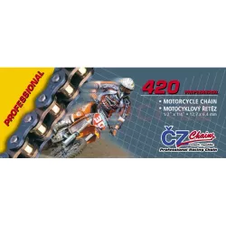 řetěz 420MX, ČZ - ČR (barva zlatá, 126 článků vč. rozpojovací spojky CLIP) M252-01-126G ČZ