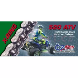 řetěz 520ATV, ČZ - ČR (barva černá, 104 článků vč. rozpojovací spojky CLIP) M252-05-104B ČZ