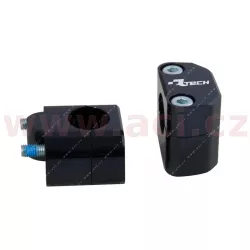 sada na zvýšení řídítek + 25 mm (průměr 22 > 28,6 mm) vč. šroubů, RTECH (černá) M400-523 RTECH