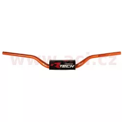řídítka (David K.) s proměnlivým průřezem o průměru 28,6 - 22 mm s chráničem, RTECH (oranžová) M400-581 RTECH