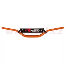 řídítka (David K.) s proměnlivým průřezem o průměru 28,6 - 22 mm s hrazdou a chráničem, RTECH (oranžová) M400-585 RTECH