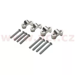 sada na zvýšení řídítek + 10 mm (průměr 28 mm) vč. šroubů, RTECH (stříbrná) M400-598 RTECH