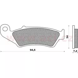 brzdové destičky (směs OFF ROAD DIRT RACE SINTERED) NEWFREN (2 ks v balení) M502-417 NEWFREN