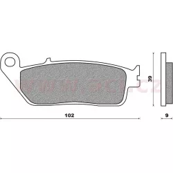 brzdové destičky (směs ROAD TOURING SINTERED) NEWFREN (2 ks v balení) M502-441 NEWFREN