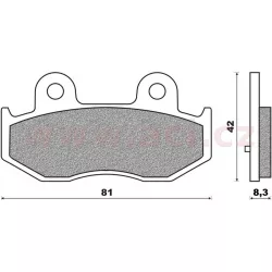 brzdové destičky (směs SCOOTER ELITE SINTERED) NEWFREN (2 ks v balení) M502-518 NEWFREN