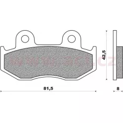 brzdové destičky (směs OFF ROAD DIRT SINTERED) NEWFREN (2 ks v balení) M502-548 NEWFREN