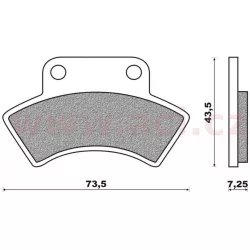 brzdové destičky (směs OFF ROAD ATV SINTERED) NEWFREN (2 ks v balení) M502-676 NEWFREN