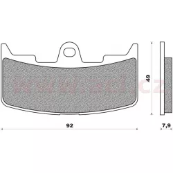 brzdové destičky (směs ROAD TT PRO SINTERED) NEWFREN (2 ks v balení) M502-706 NEWFREN