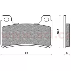 brzdové destičky (směs ROAD RACE SINTERED) NEWFREN (2 ks v balení) M502-717 NEWFREN