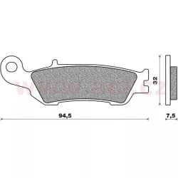 brzdové destičky (směs OFF ROAD DIRT RACE SINTERED) NEWFREN (2 ks v balení) M502-752 NEWFREN