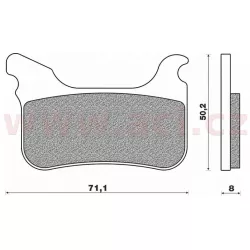 brzdové destičky (směs ROAD TOURING SINTERED) NEWFREN (2 ks v balení) M502-778 NEWFREN