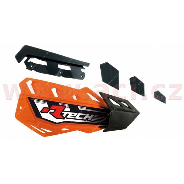 plasty krytů páček FLX / FLX ALU / FLX ATV, RTECH (oranžovo-černé, pár) M440-042 RTECH