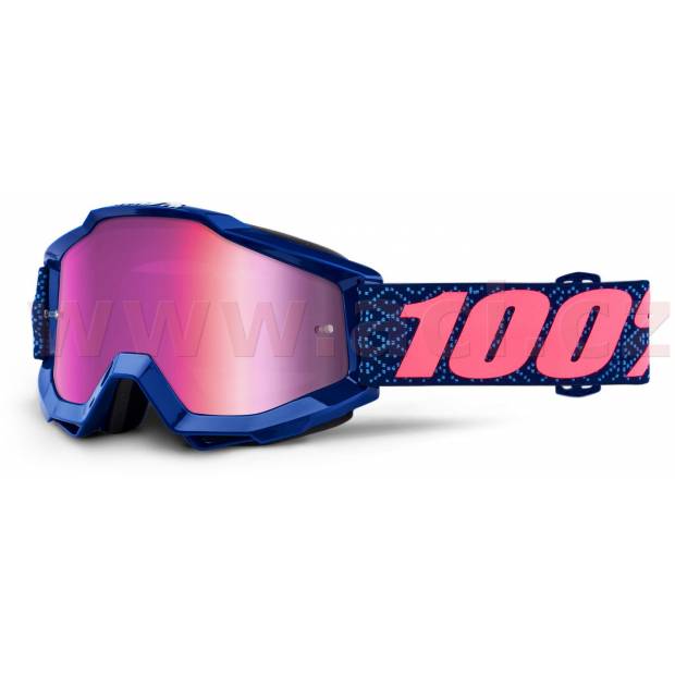 brýle Accuri Futura, 100% - USA (růžové chrom plexi s čepy pro slídy) M150-286 100%