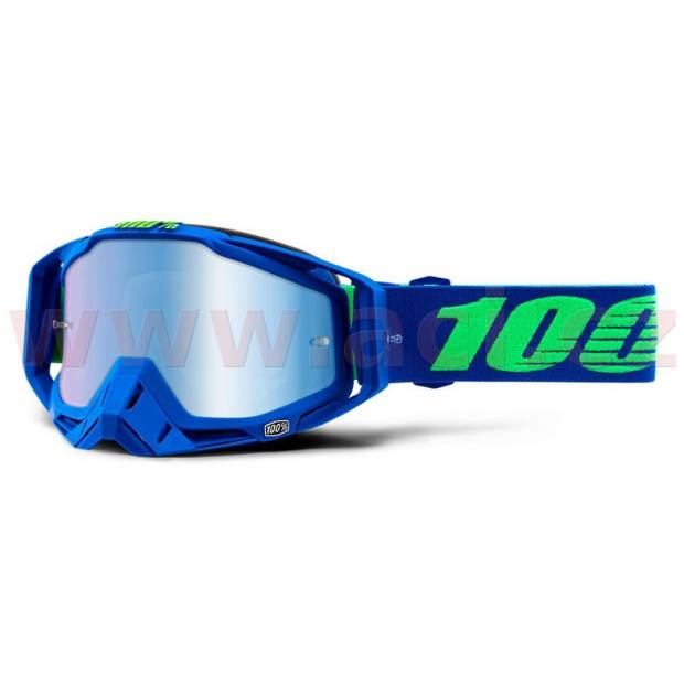 brýle RACECRAFT Dreamflow, 100% - USA (modré zrcadlové plexi) M150-309 100%