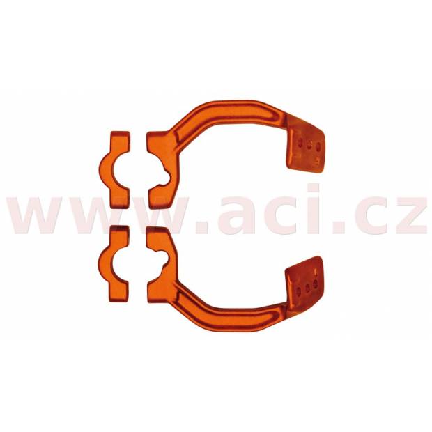 kovový montážní kit na řídítka krytů páček FLX / VERTIGO / DUAL EVO, RTECH (oranžový, pár) M440-1150 RTECH