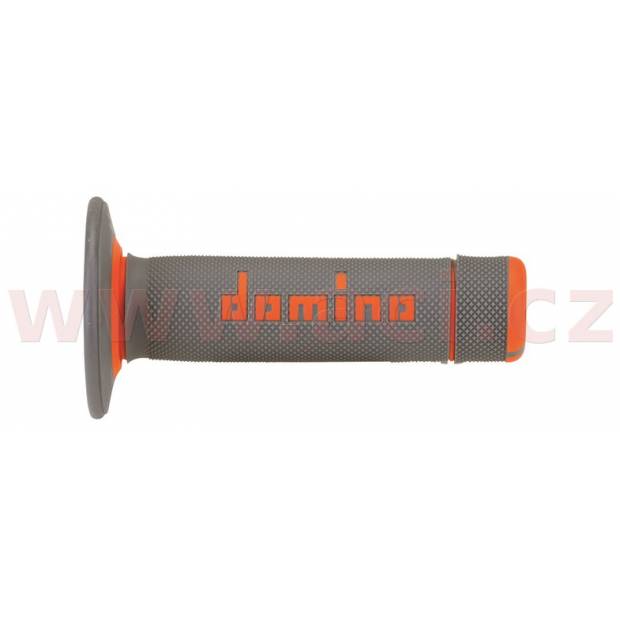 gripy A020 (offroad) délka 118 mm, DOMINO (šedo-oranžové) M018-115 DOMINO