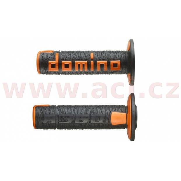 gripy A360 (offroad) délka 120 mm, DOMINO (černo-oranžové) M018-188 DOMINO