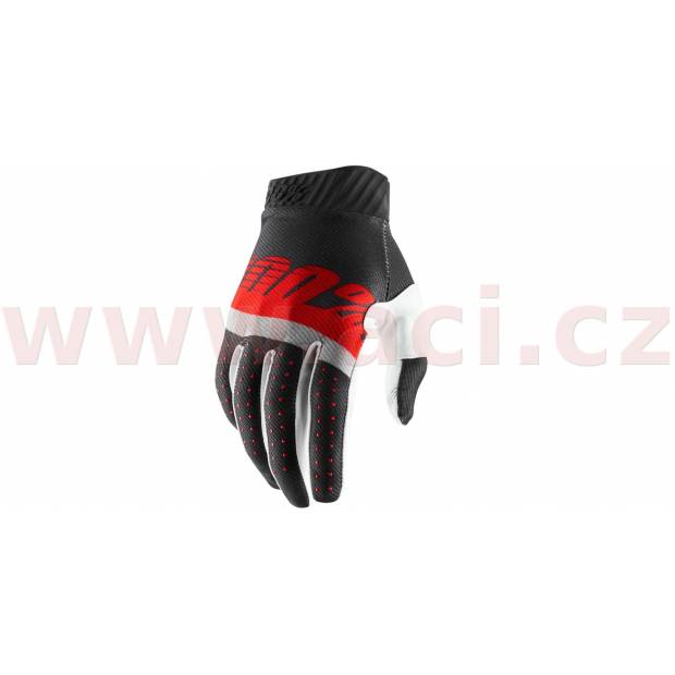 rukavice RIDEFIT, 100% - USA (šedá/červená) M172-322 100%