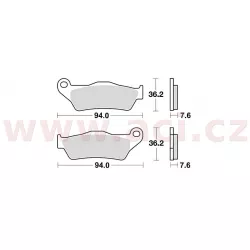 brzdové destičky, BRAKING (semi-metalická směs SM1) 2 ks v balení M501-137 BRAKING
