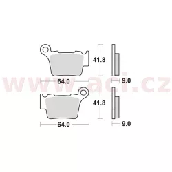 brzdové destičky, BRAKING (semi-metalická směs SM1) 2 ks v balení M501-180 BRAKING