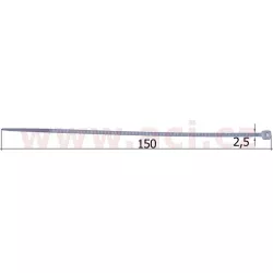 stahovací páska 150x2,5 mm bílá (sada 100 ks) UP P2516 Ostatní