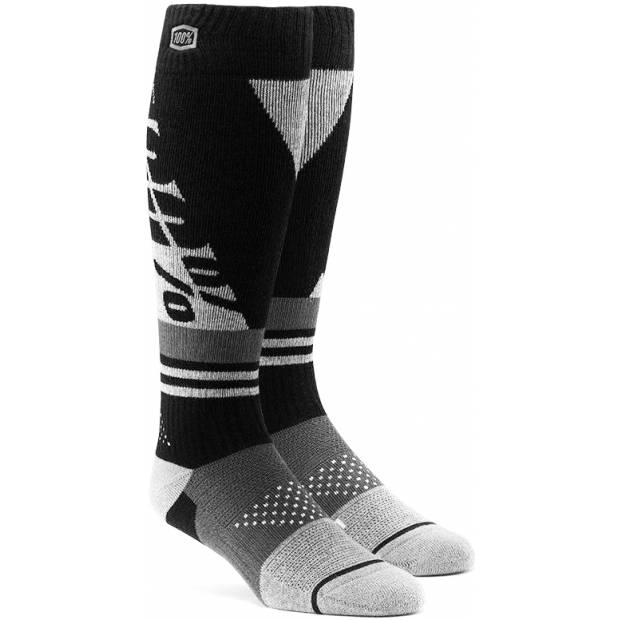 Ponožky 100% Torque Youth černá-šedá výběr velikostí