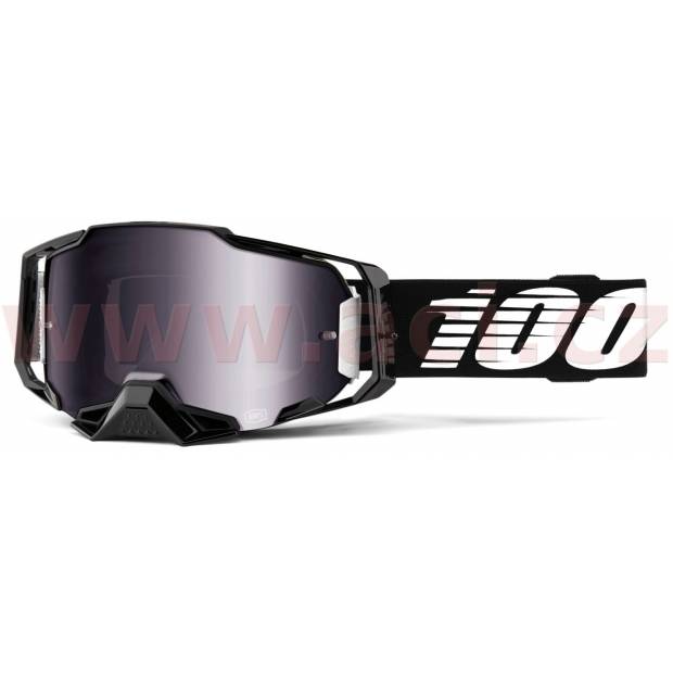 brýle ARMEGA Black, 100% (stříbrné chrom plexi s čepy pro slídy) M150-411 100%
