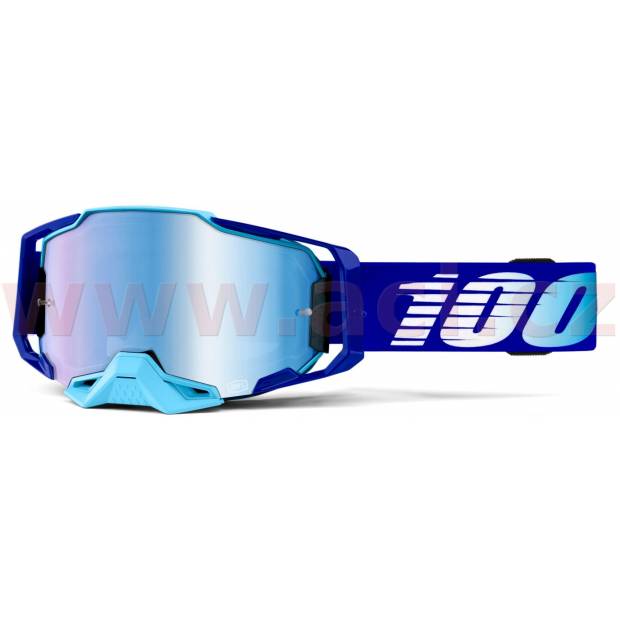brýle ARMEGA Royal, 100% (modré chromované plexi s čepy pro slídy) M150-414 100%