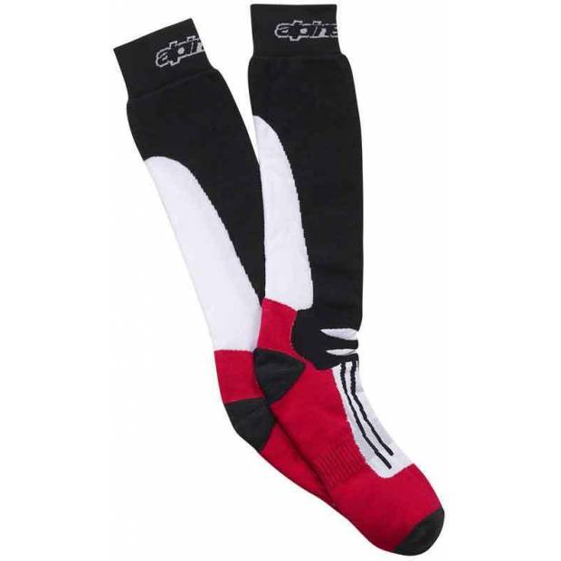 Ponožky Racing Road Socks COOLMAX®, ALPINESTARS - Itálie (černá/bílá/červená) M168-13 ALPINESTARS