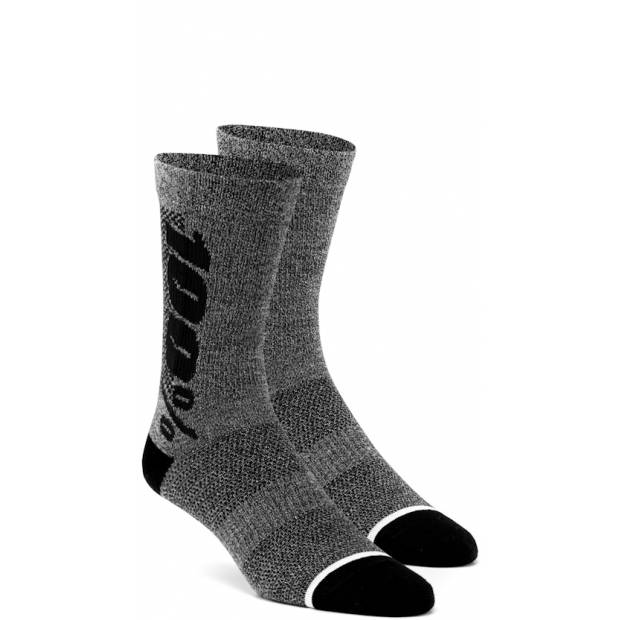 Ponožky zateplené 100% RYTHYM Merino krátké vlněné barva vřesová šedá velikost S-XL