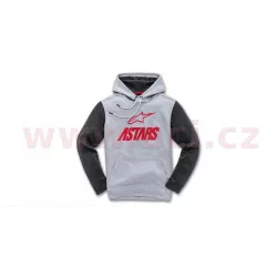 mikina CONVERGE FLEECE, ALPINESTARS (šedá/červená) M180-281 ALPINESTARS