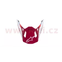 kšilt pro přilby SUPERTECH S-M8 CONTACT, ALPINESTARS (červená/bílá matná) M142-1141 ALPINESTARS