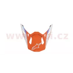 kšilt pro přilby SUPERTECH S-M8 CONTACT, ALPINESTARS (oranžová/bílá matná) M142-1142 ALPINESTARS