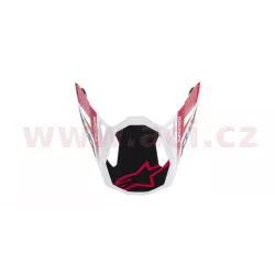 kšilt pro přilby SUPERTECH S-M8 TRIPLE, ALPINESTARS (červená/černá/bílá lesklá) M142-1143 ALPINESTARS