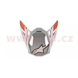 kšilt pro přilby SUPERTECH S-M8 TRIPLE, ALPINESTARS (oranžová fluo/bílá/zlatá metalická) M142-1144 ALPINESTARS