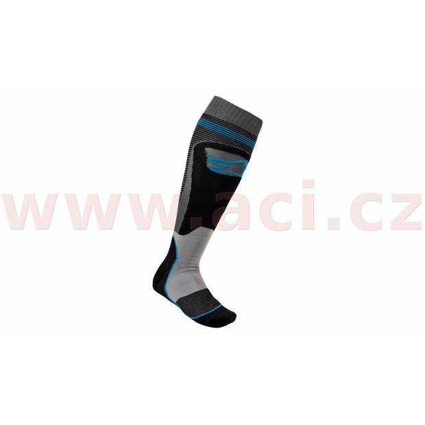 ponožky MX PLUS-1, ALPINESTARS (černá/tyrkysová, vel. S) M168-100-S ALPINESTARS
