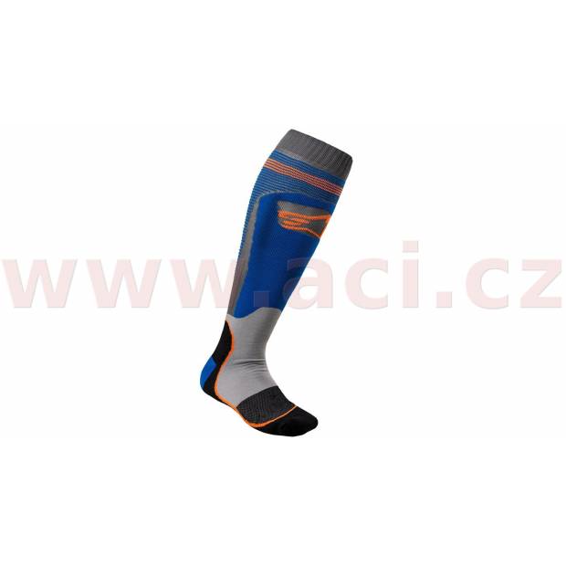 ponožky MX PLUS-1 2020, ALPINESTARS (modrá/oranžová fluo) M168-103 ALPINESTARS