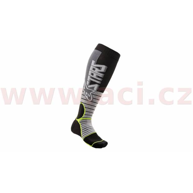 ponožky MX PRO SOCKS 2020, ALPINESTARS (šedá/žlutá fluo) M168-99 ALPINESTARS