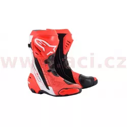 boty SUPERTECH R 2020 limitovaná edice MM93, ALPINESTARS (červená fluo/bílá/černá, perforovaná kůže) M130-372 ALPINESTARS