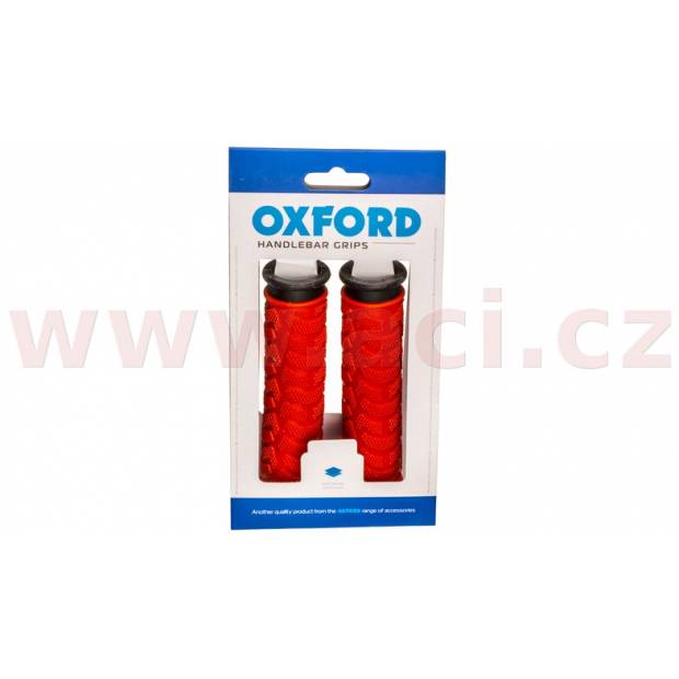 gripy MTB, OXFORD (červené/černé, dvoukomponentní, délka 127 mm, 1 pár) C003-0011 OXFORD