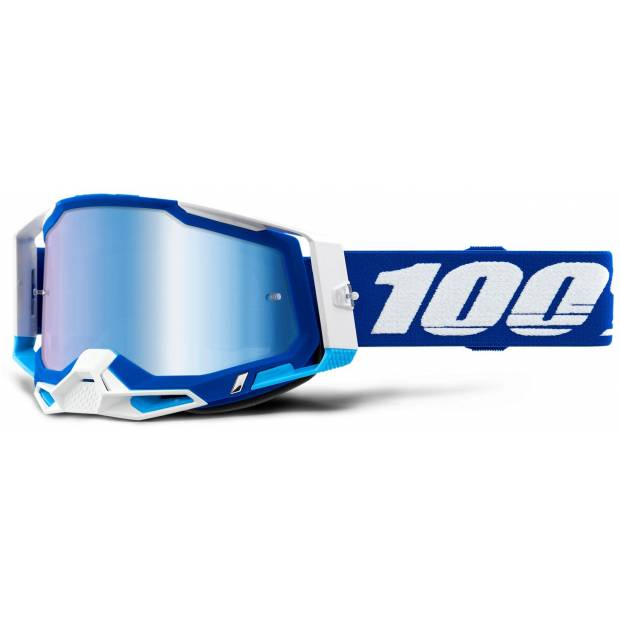RACECRAFT 2, 100% brýle modré, zrcadlové modré plexi M150-524 100%