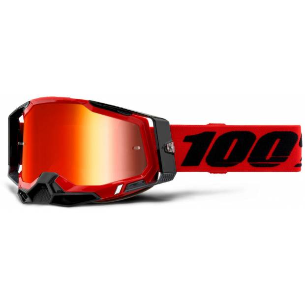 RACECRAFT 2 100% - USA , brýle červené - zrcadlové červené plexi M150-527 100%