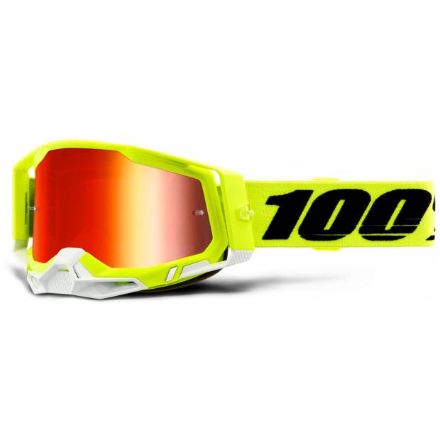 RACECRAFT 2 100% - USA , brýle žluté - zrcadlové červené plexi M150-528 100%