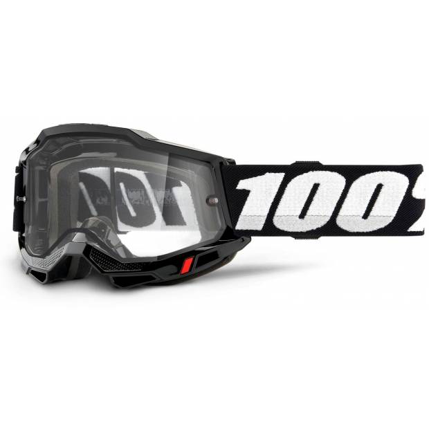 ACCURI 2, 100% Enduro Moto brýle černé, čiré Dual plexi M150-572 100%
