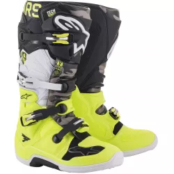boty TECH 7 2021 limitovaná edice AMS, ALPINESTARS (žlutá fluo/černá/šedá/bílá) M130-453 ALPINESTARS